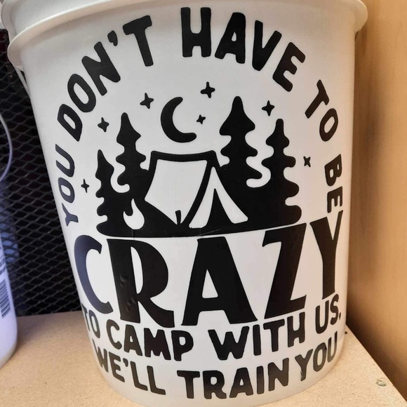 “Don’t have to be crazy to camp with us we will train you” custom led light up - Picture 1 of 1